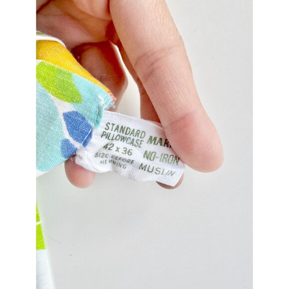 Vintage MARTEX Presslin 303 Floral Print Cotton Poly Muslin Full Flat Sheet Set - Picture 10 of 14